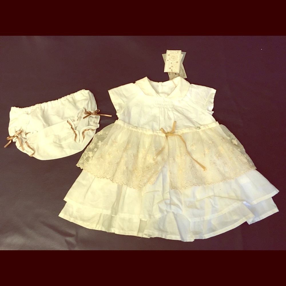 Beautiful 3 month baby girl Catimini Atelier dress